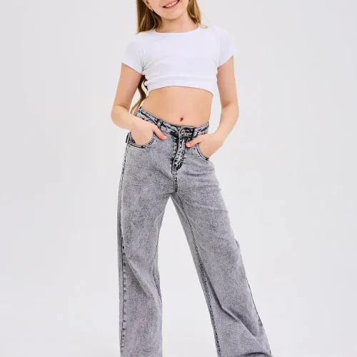 Moderigtige grå jeans til piger