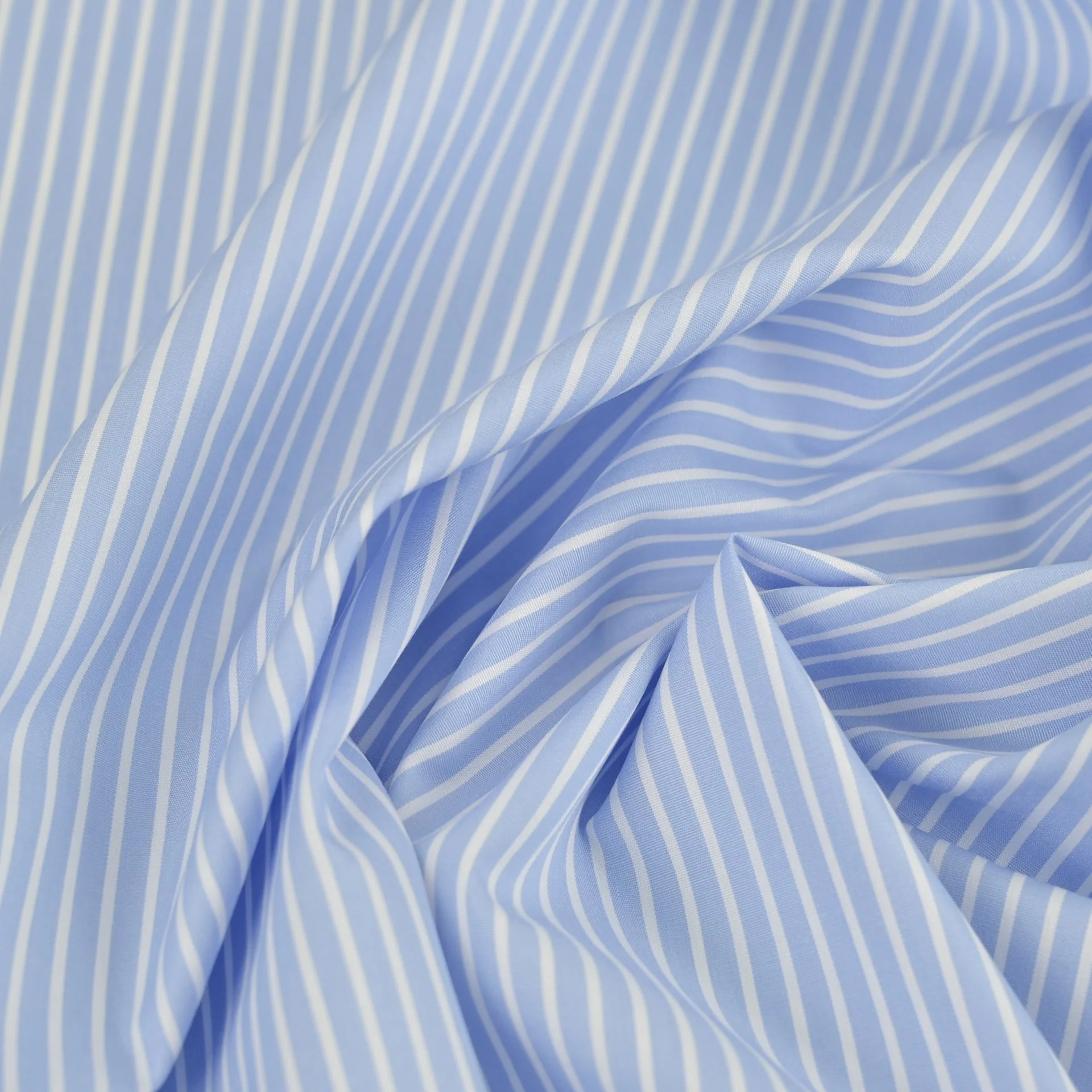 Blue Striped Poplin Fabric 97206 3