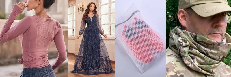 Mesh fabric apparel guide image 8