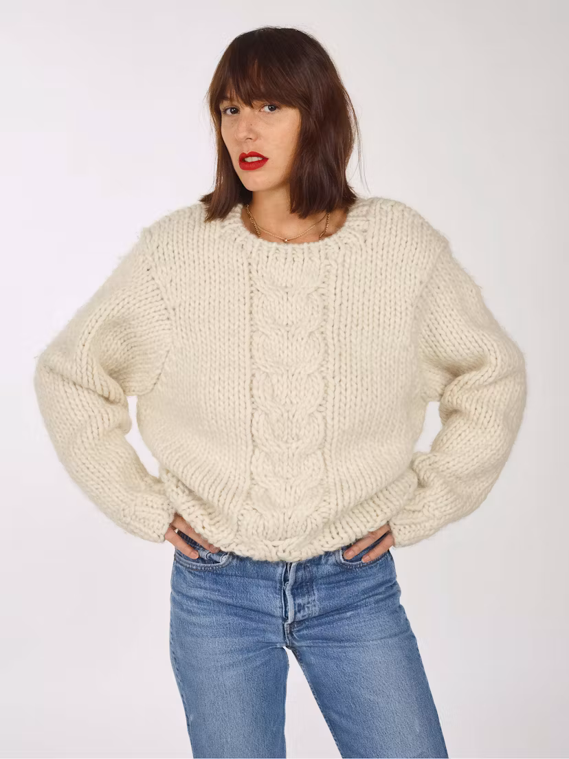 Col Rond Tricot main 0031 Off White F 1