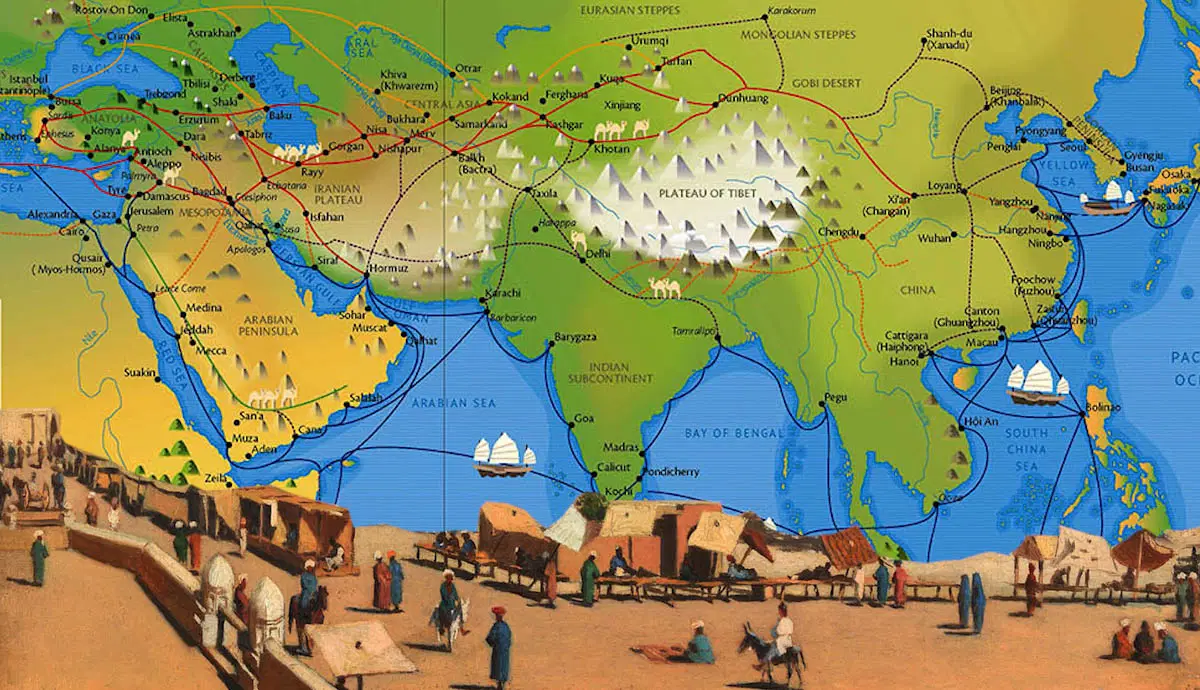 shirdor samarkand silk road map