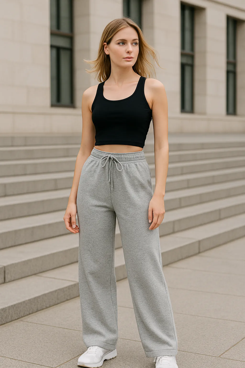 Wide leg sweatpants trend guide 1