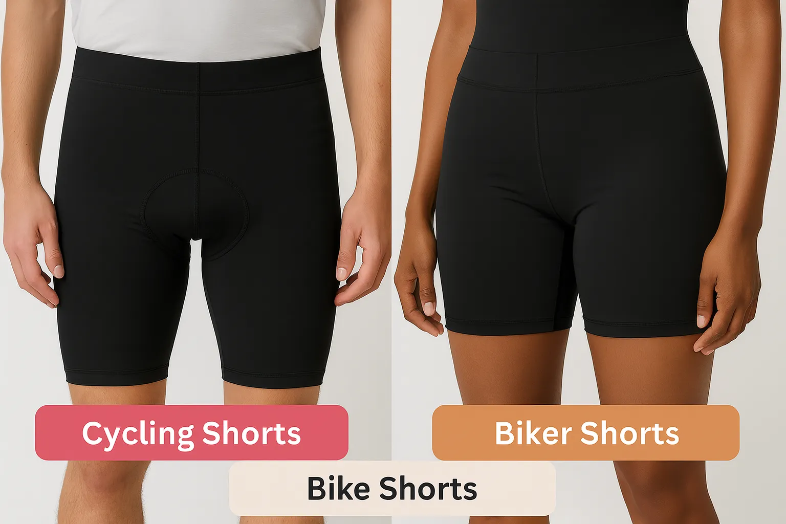 Biker shorts and cycling shorts comparison 4
