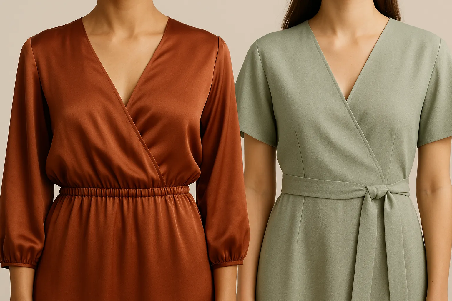Polyester and acetate clothing fabric comparison 4