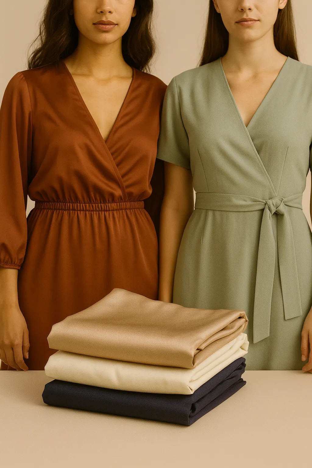 Polyester and acetate clothing fabric comparison 5