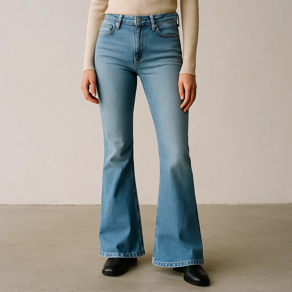 Bell bottom and flared jeans comparison 3