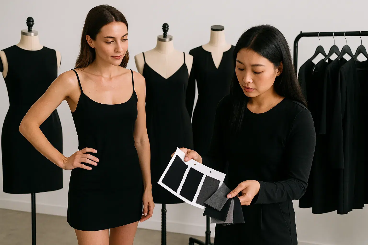 Black dress outfit styling example 9
