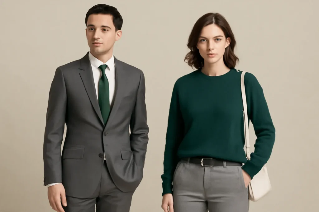 Green outfit color styling example 4