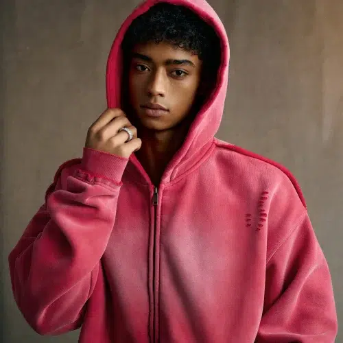 Unisex 400G Vintage Stressed Zip-Up Hoodie – Угаасан том гудамжны хүрэм