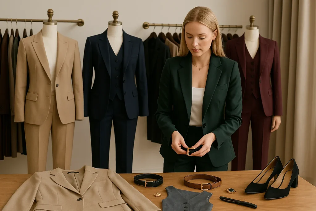 costume elegante cu pantaloni pentru femei