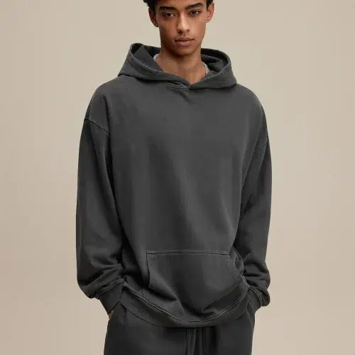 Sudadera oversize vintage lavada de 480 g | Sudadera urbana de algodón 100%