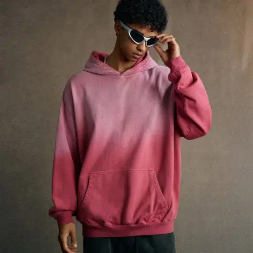 480G Asute Dyed Vintage Gradient Oversize Hoodie | 100% Cotton Streetwear Толстовка