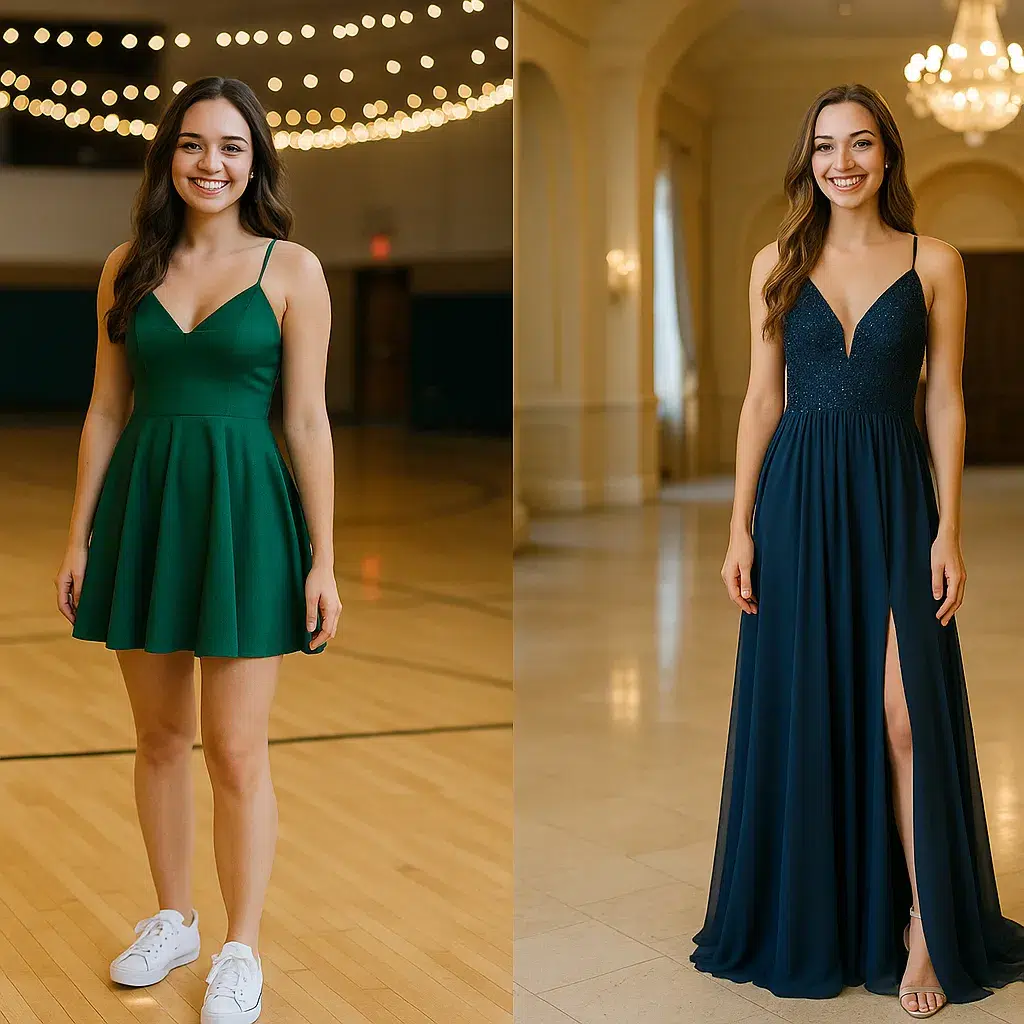 homecoming vs prom dresses