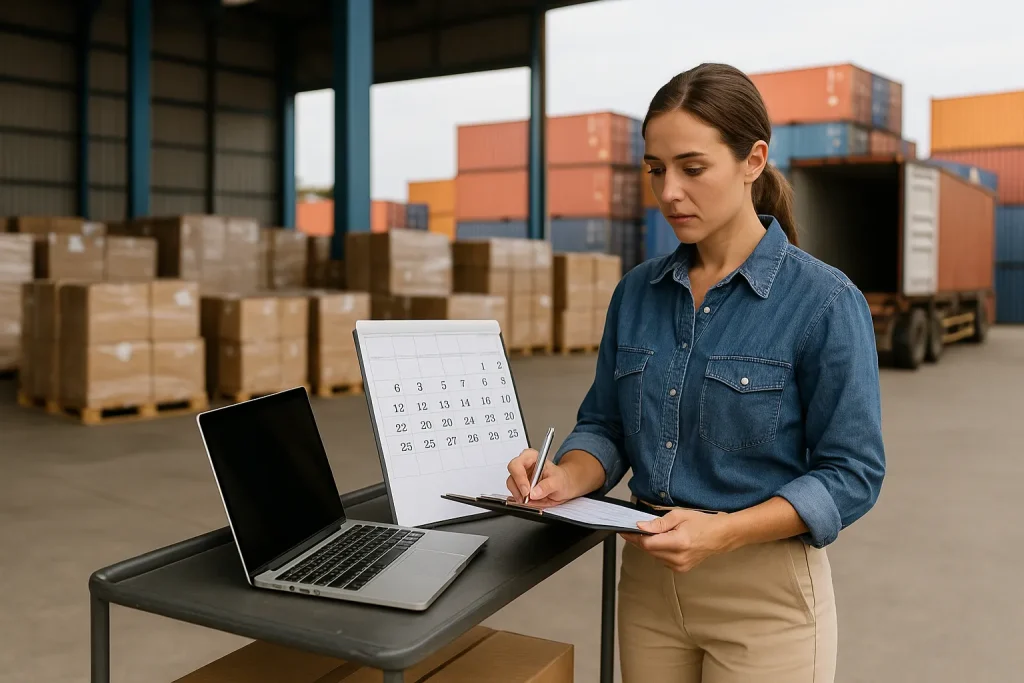 Lead time and logistics plan
