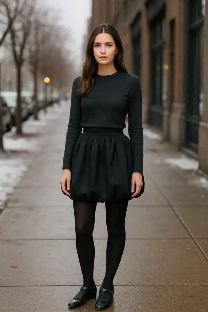 bubble hem winter outfit bubble hem winter outfit