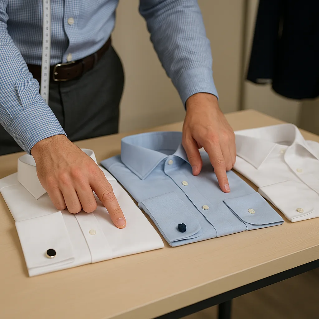 Camisas que admiten gemelos y tipos de ajuste