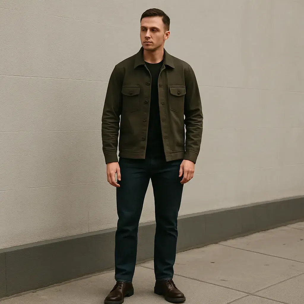 Maskulin afslappet: kanvas, denim, støvler Maskulin afslappet: kanvas, denim, støvler