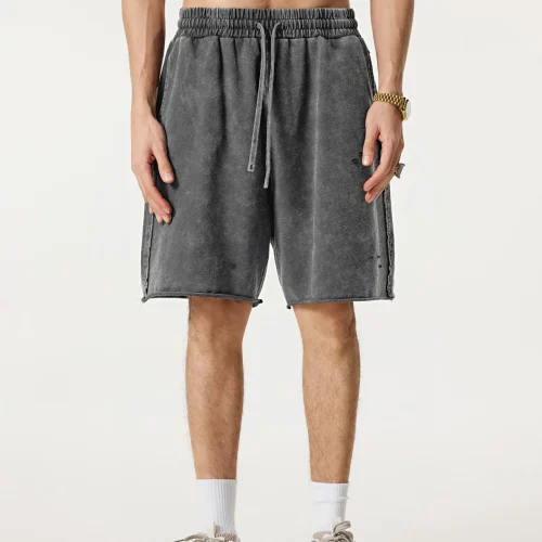 Pánské teplákové kraťasy Distressed Washed 330G