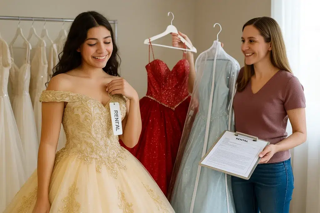 Renting a quinceañera dress Renting a quinceañera dress