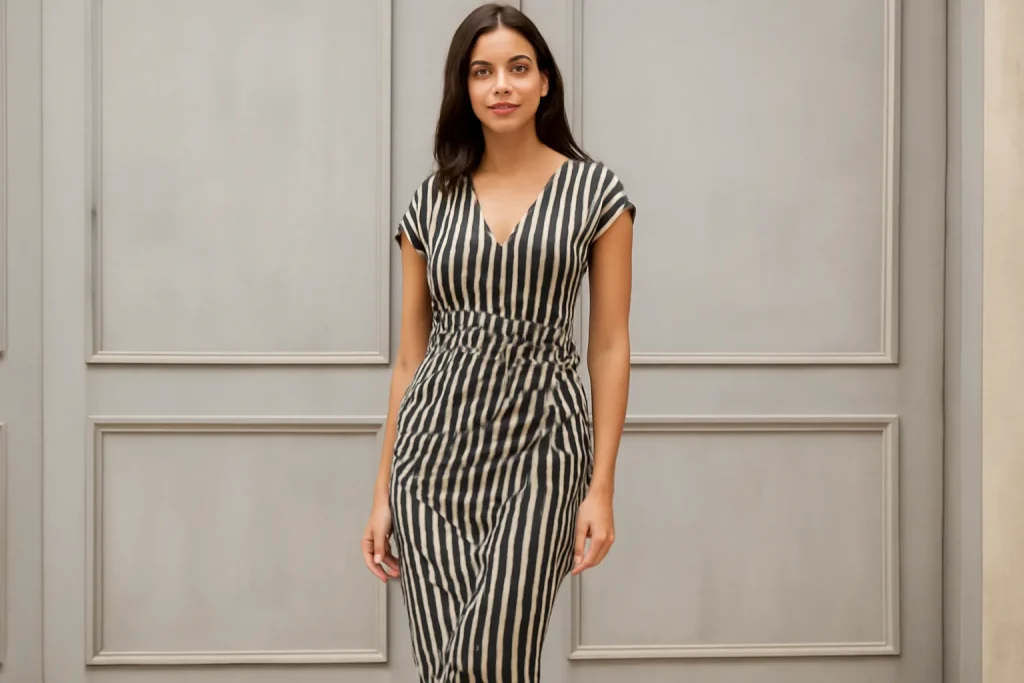 Vertical Stripes for Slimming Effect Vertical Stripes for Slimming Effect