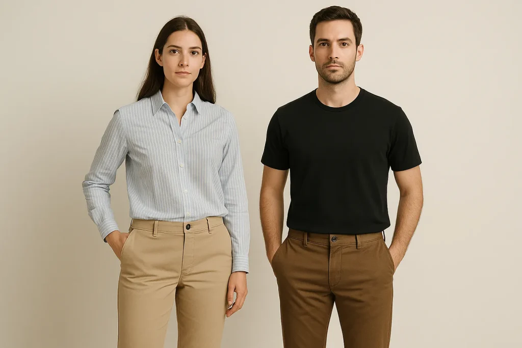 chinos quality checklist for fabric stitching and fit