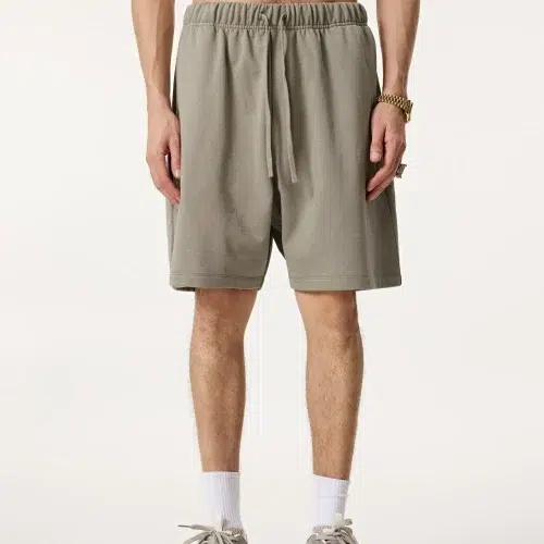 Shorts de moletom pesado masculino 80% em algodão | Estilo streetwear oversized