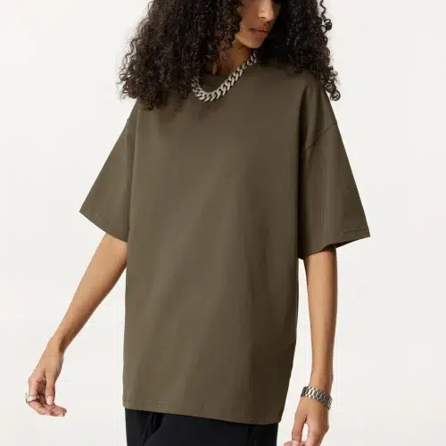 T-shirt unisexe oversize en coton 100% – 235 g – Style streetwear basique