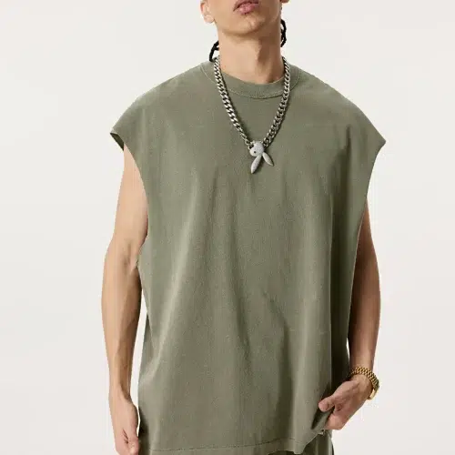Débardeur unisexe oversize vintage délavé – 275 g/m² en coton