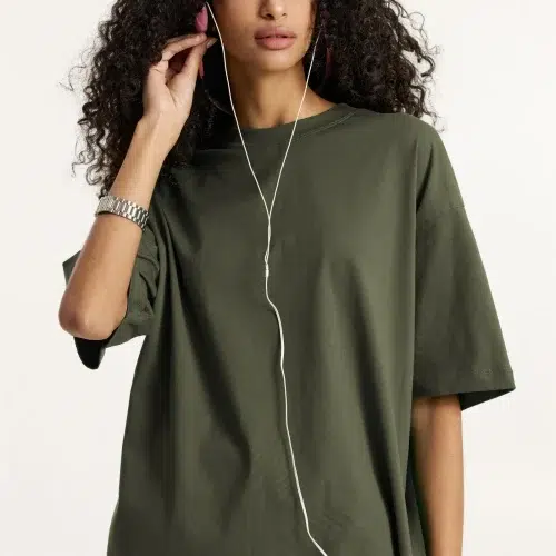 Unisex Oversized 100% Baumwoll-T-Shirt – 180 g, transparent