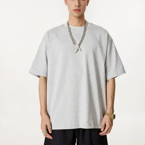 T-shirt unisexe oversize en pur coton 255 g – Tissu anti-acariens, antibactérien et frais au toucher