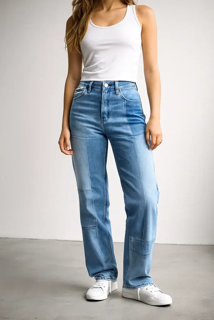 Patchwork/Paneled Jeans