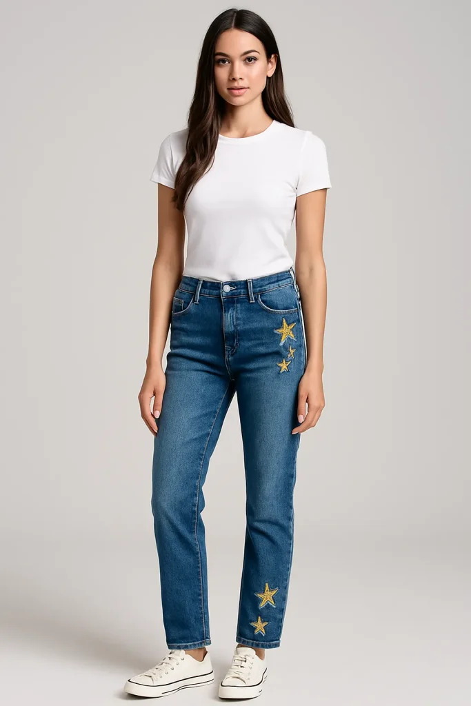 Embroidered/Printed Jeans