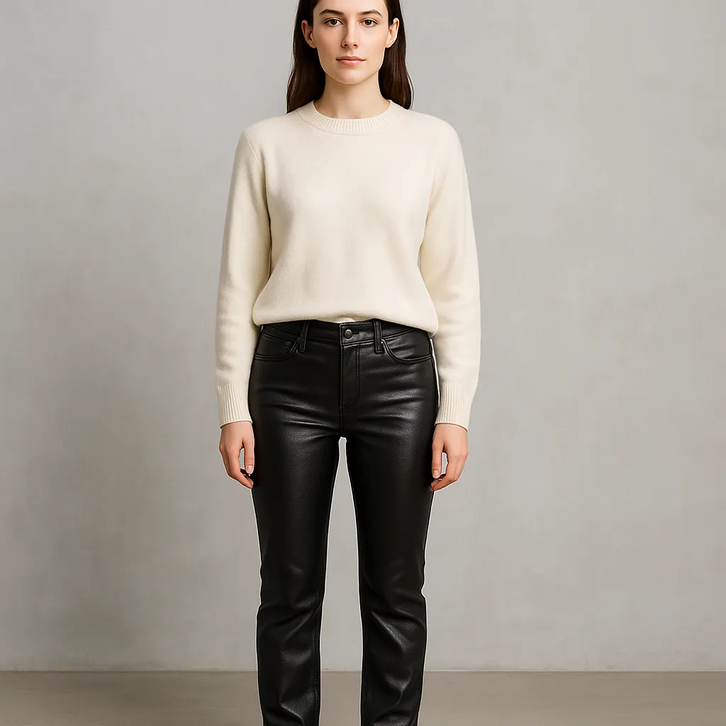 Coated/Leather-Look Jeans