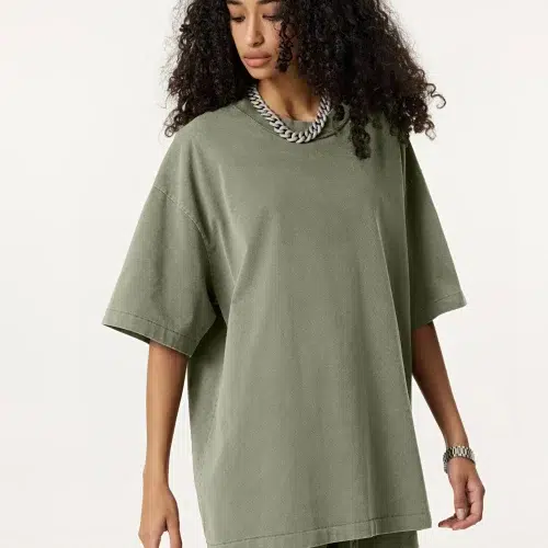 Camiseta extragrande de algodón pesado de 275 g con lavado vintage: camiseta retro batik de estilo urbano.