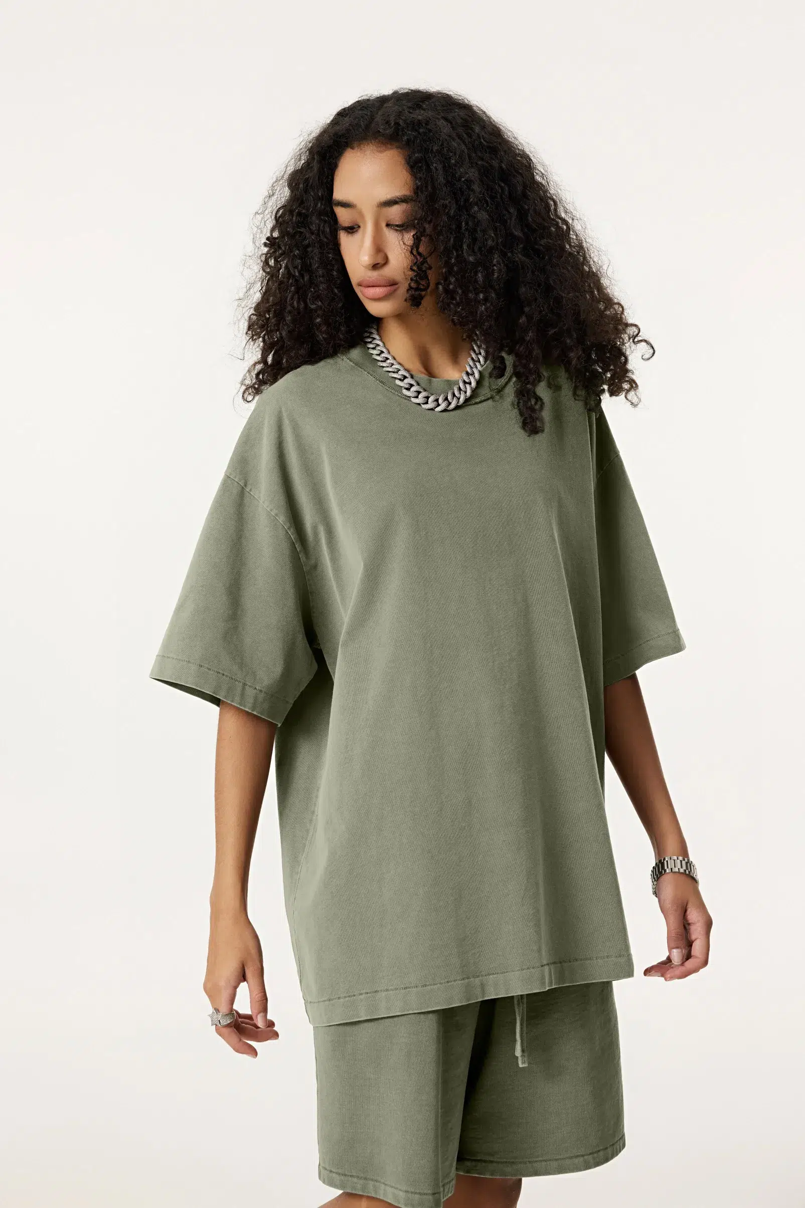 275G Vintage Wash Oversized T Shirt Heavyweight 100 Cotton Streetwear 275G Vintage Wash Oversized T Shirt Heavyweight 100 Cotton Streetwear