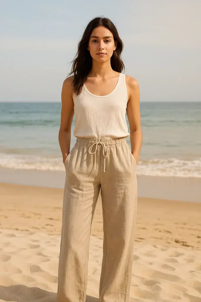 Drawstring Linen Pants
