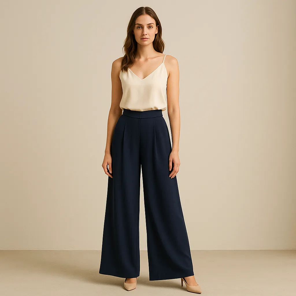 wide-leg palazzo pants style