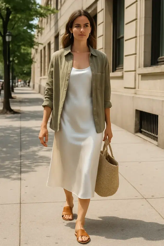satin white dress daytime satin white dress daytime