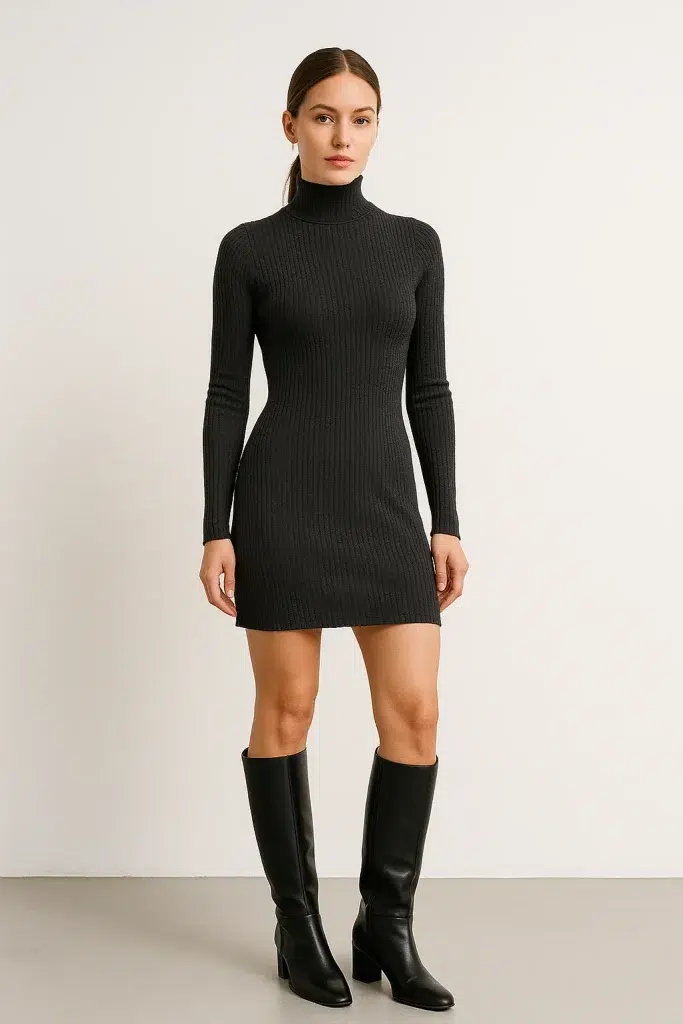 Rib Turtleneck Mini