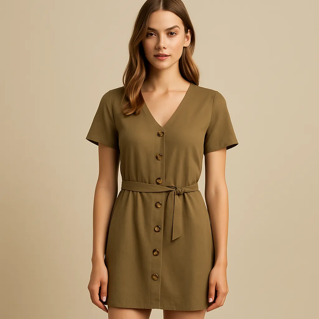 Button-Front Mini