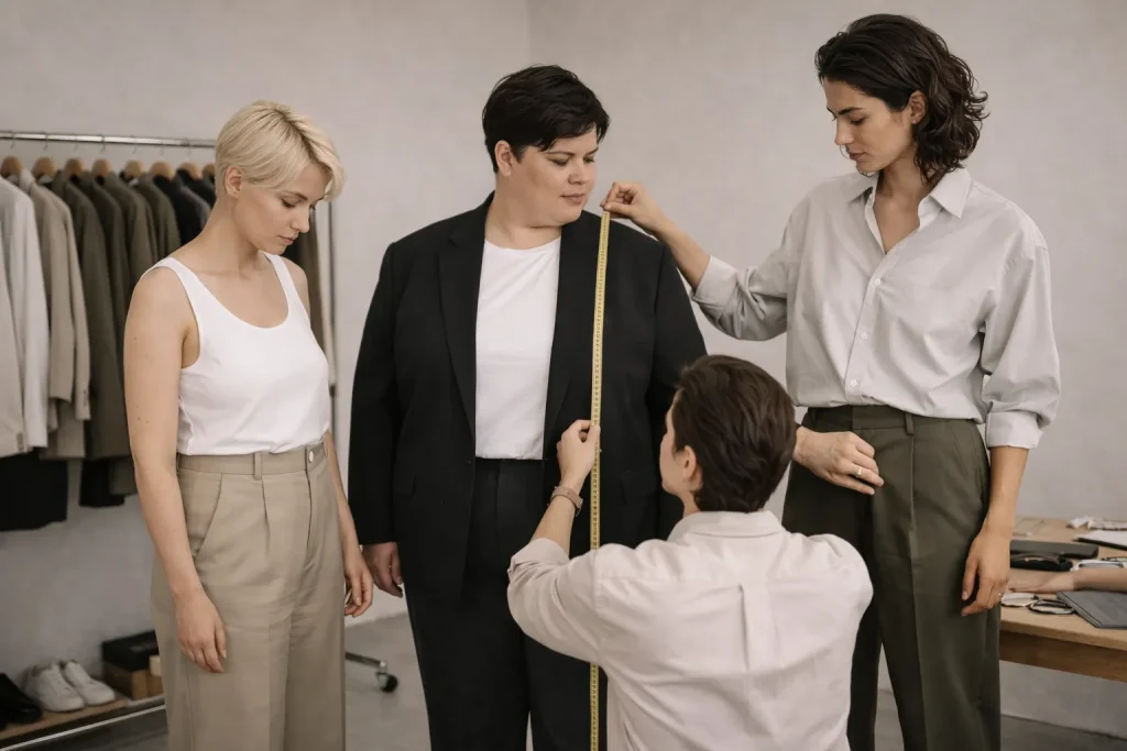 plus size androgynous style and grading