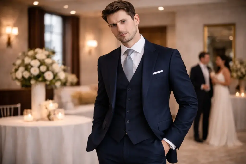 Three-piece suit style