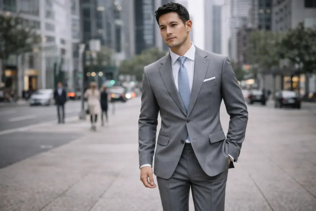 Slim fit suit style