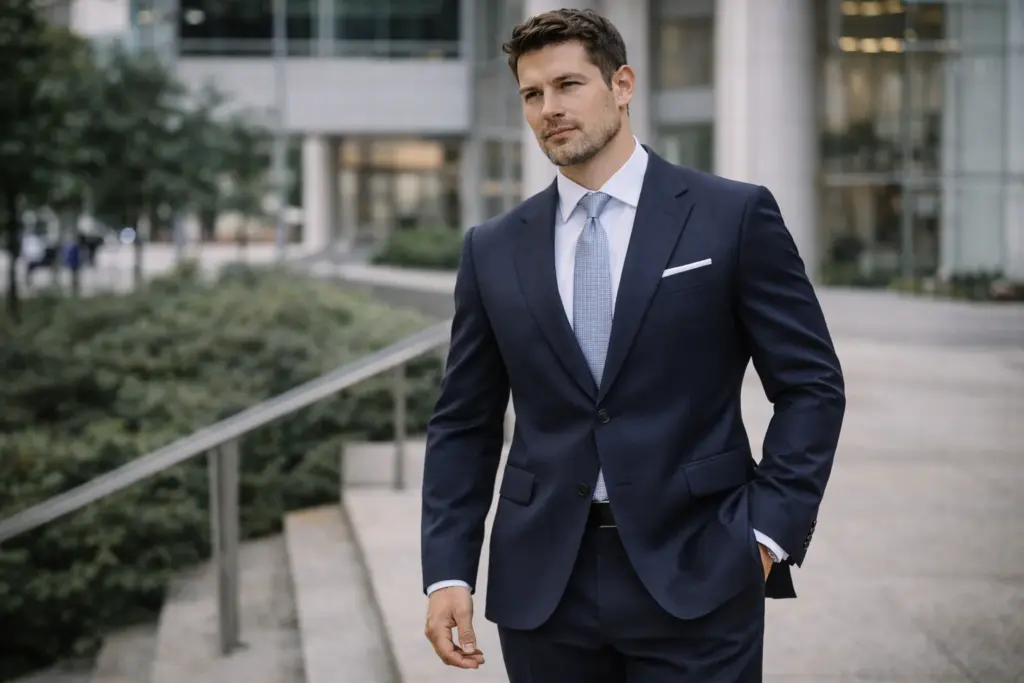 Tailored fit suit style