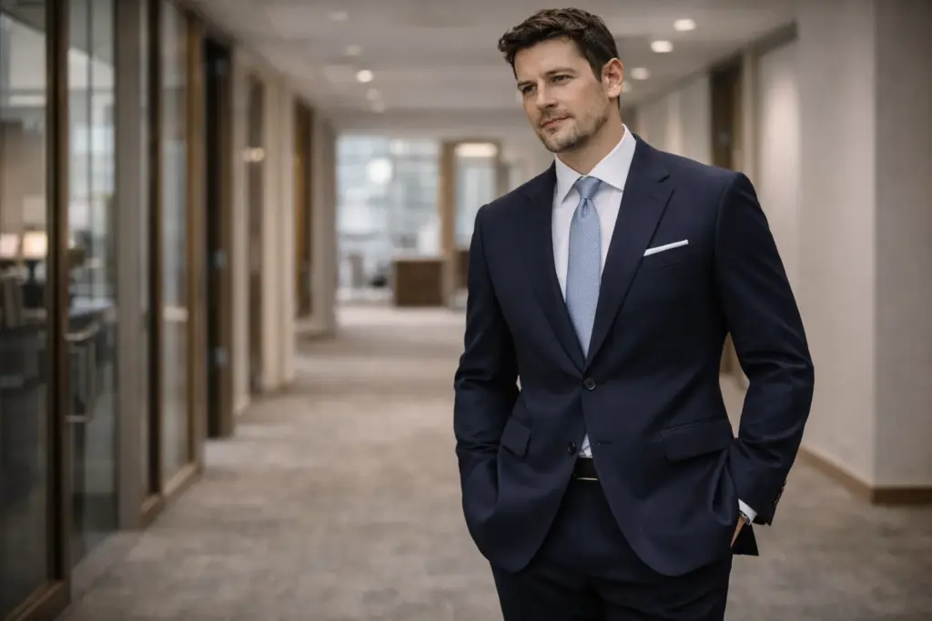 Worsted wool suit