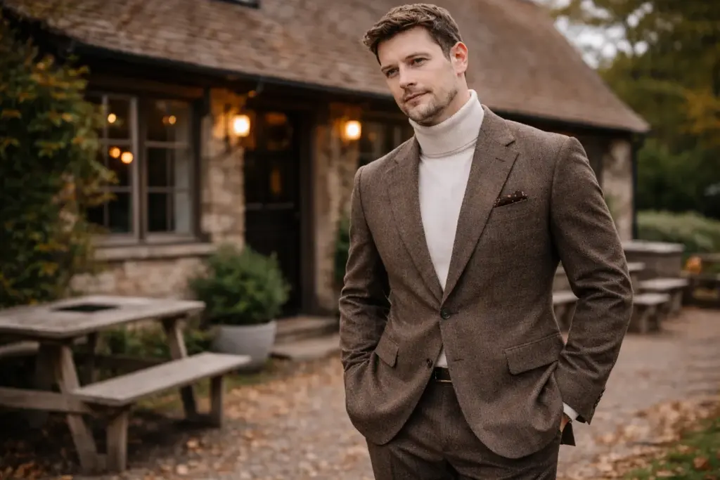 Tweed suit style