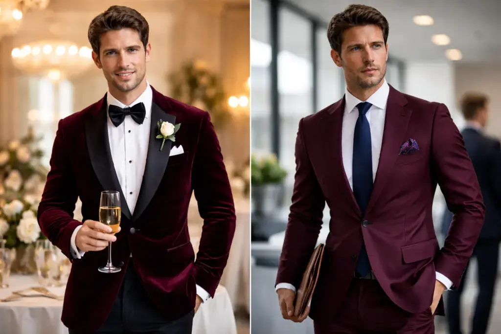 Burgundy Suit Combinations: Modern Style Guide + Maroon vs Burgundy