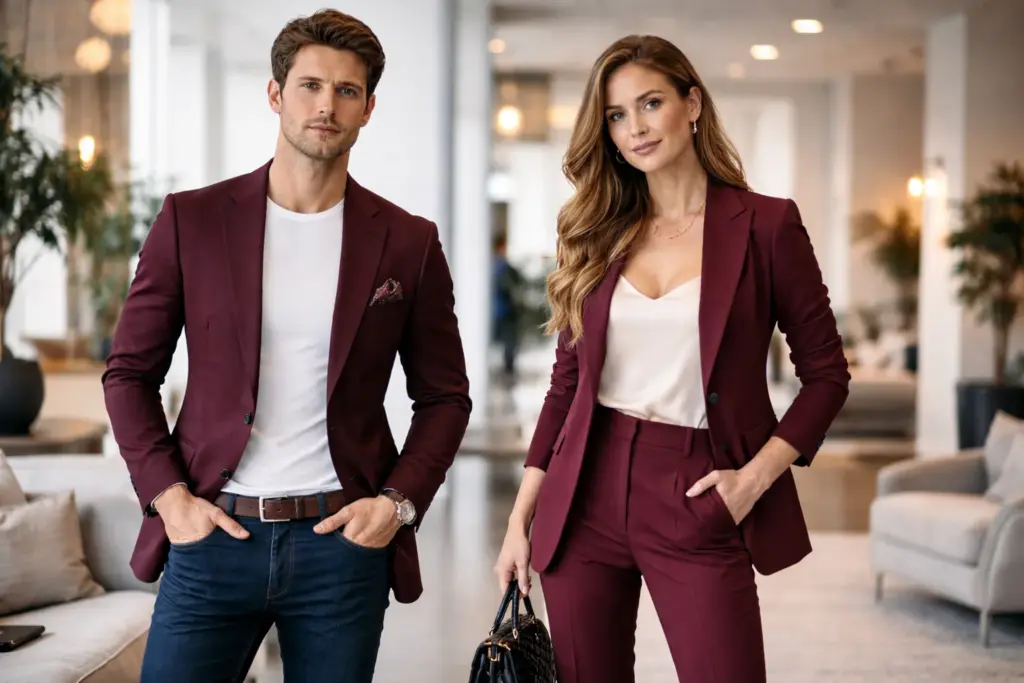 women burgundy suit women burgundy suit