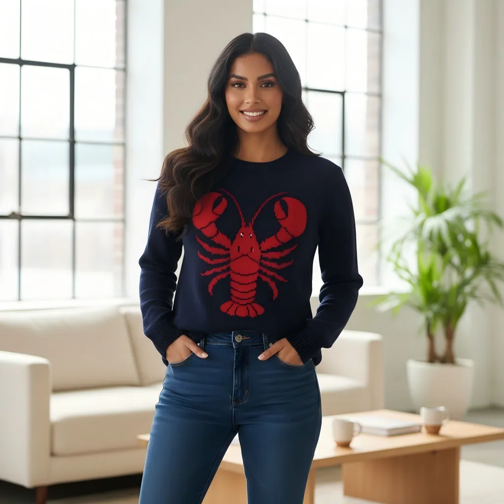 Lobster Sweater Intarsia