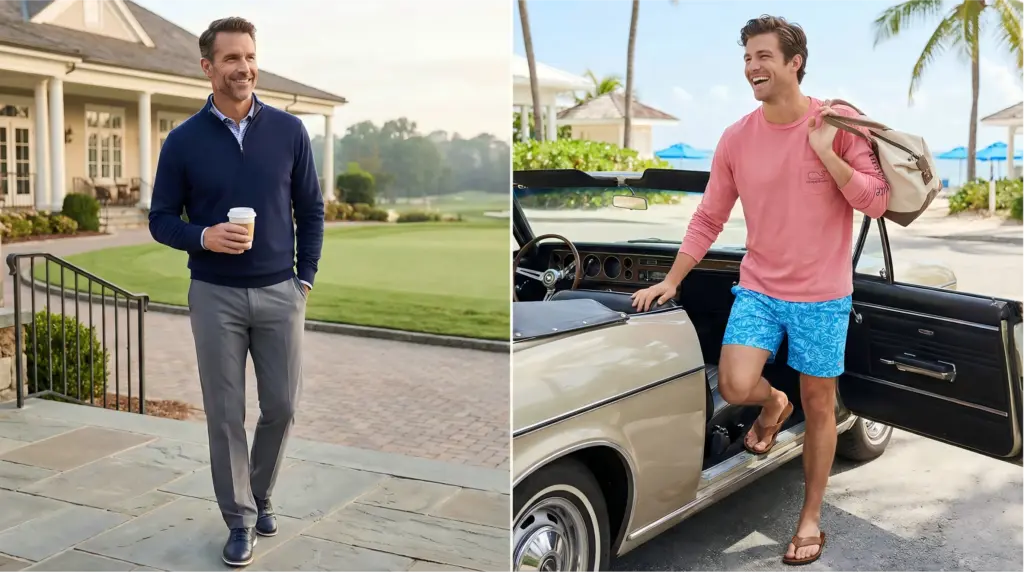 Roupa de golfe para viagens e uso diário